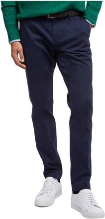 Brooks Brothers Soho Extra-slim Fit Katoenen Twill Stretch Chinos - Heren - Chinos - Blauw - W38 - Katoen - Broeken