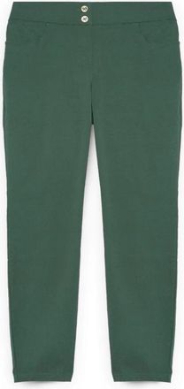 Fiorella Rubino Viscose Blend Skinny Broeken - Dames - Skinny broeken - Groen - M - Polyester - Broeken