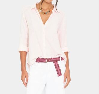 Xirena Scout Button Front Shirt In Pink Dawn