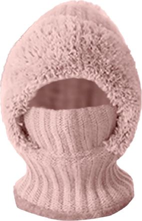 Generic 3 in 1 Beanie Hat for Women, Knitted Hat Scarf Set Winter Knitted Cap with Neck Warmer, Thermal Windproof Knit Balaclava Scarf with Face Cover for Out
