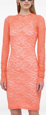 Pinko lace long-sleeve mini dress - Orange