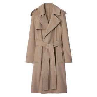 Burberry Cashmere Wrap Belted Trench Coat, Brand Size 10 ( US Size 8 )