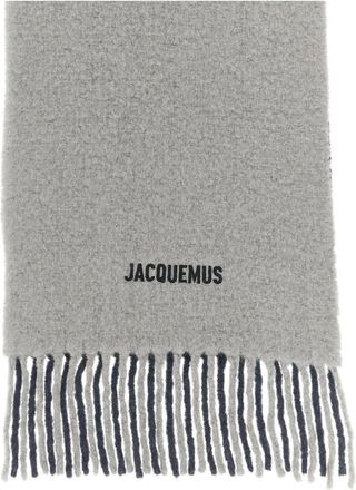 Jacquemus L Echarpe Moisson Scarf - Heren - Wintersjaals - Grijs - ONE Size - Wol - Accessoires