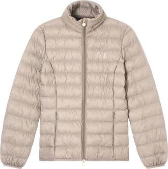 Emporio Armani ASV Core Gewatteerde Jas - Dames - Winterjassen - Beige - M - Nylon - Jassen