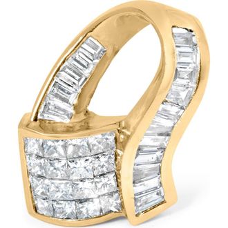 House of Brilliance 14k Yellow Gold 2.0 Cttw Diamond Art Deco Inspired Pendant Necklace at Nordstrom