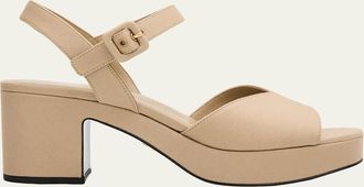 Prada 65mm Canvas Platform Sandals