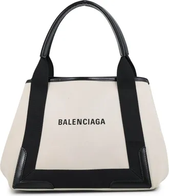 Balenciaga Black Canvas Handbag Tote Bag (Pre-Owned)