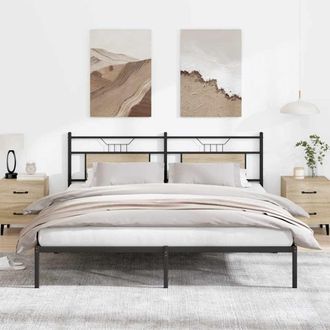 Berkfield Home Bed Frame without Mattress Sonoma Oak 183x203 cm Engineered Wood in Brown