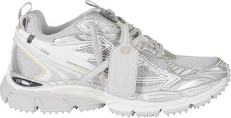 Off-white Gray Be Right Back Mesh Leather Sneakers