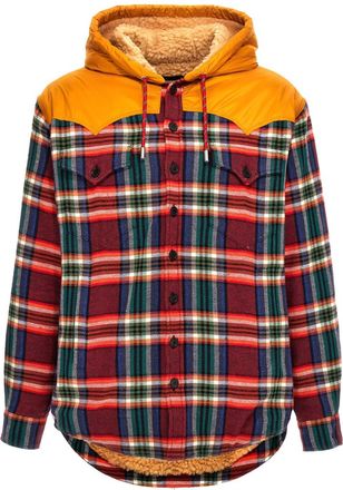 Dsquared2 Multicolor Hood Shirt Jacket