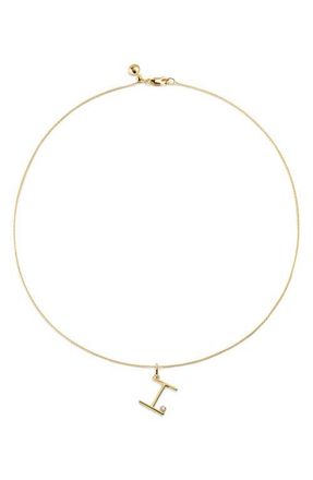 Monica Vinader Diamond Initial Pendant Necklace in 18K Gold Vermeil I at Nordstrom