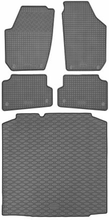 OEM Skoda Fabia Ii Kombi De 03.2007 A 10.2014. Juego De Alfombrillas De Goma Para Coche Y Alfombrilla Para Maletero