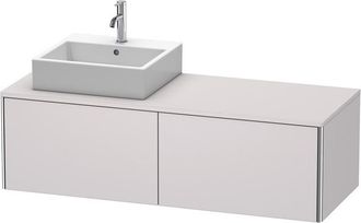 Duravit Mueble De Pared Duravit Xsquare 140.0 X 54.8 Cm, 2 Cajones Xs4903l, Color (frente/cuerpo): Blanco Lila Seda Laca Mate - Xs4903l8787