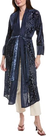 Johnny Was Izzy Burnout Velvet Silk-Blend Kimono
