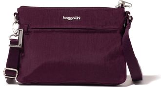 Baggallini Womens Securtex Anti-Theft Memento Crossbody Bag