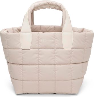VeeCollective Small Porter Quilted Recycled Nylon Tote in Soft Taupe at Nordstrom