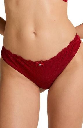 Hunkem&ouml;ller Marine Thong in Red at Nordstrom, Size X-Small
