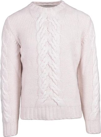 KANGRA Truien & Vesten, Heren, Beige, L, Wol, Maglione Intrecciato Girocollo