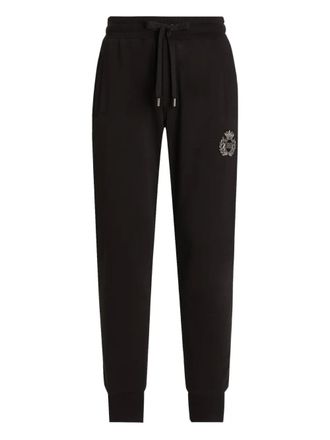 Dolce & Gabbana logo-embroidered track pants - Black