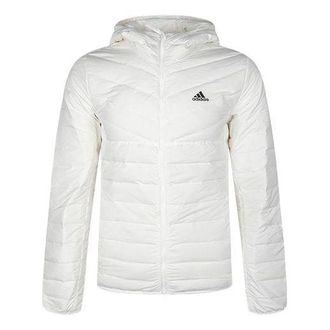 adidas protection against cold Stay Warm hooded Sports Down Jacket White DZ1418