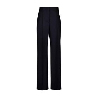 Prada Dames, Broeken, Blauw, Maat: S Wol