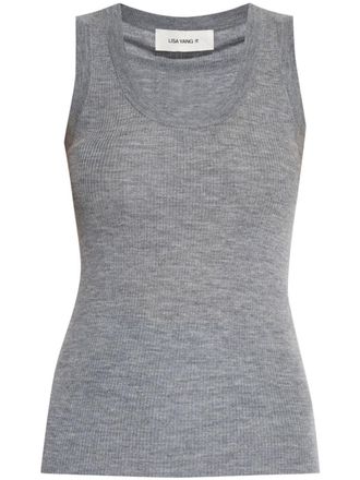 Lisa Yang Ina ribbed top - Grey