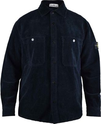 Stone Island Overhemd Jas Blauw