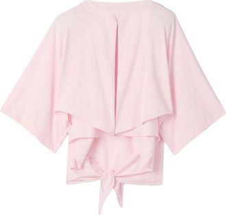 Jacquemus Jersey T-shirt met papierachtig effect - Dames - T-shirts - Roze - XS - Tops