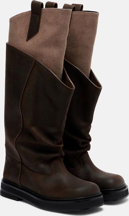 The Attico Robin Passeggiata leather combat boots