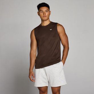 MyProtein Camiseta de tirantes sin costuras Tempo Pillar Graphic para hombre de MP - Chocolate - XS