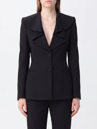 Alexander McQueen McQueen Blazer monopetto in pura lana con applicazione di volant
