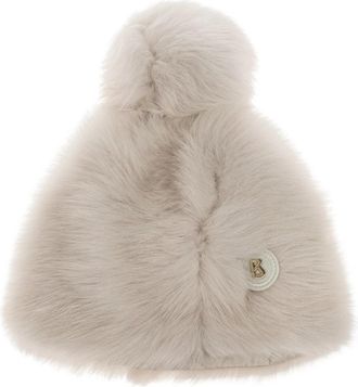 Bogner Aria L Leren Muts - Dames - Hoeden - Beige - ONE Size - Leer - Accessoires