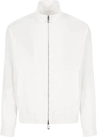 Emporio Armani Witte Bomberjack 3D1Bh 01Nmpz 0101 - Heren - Zomerjassen - Wit - XL - Jassen