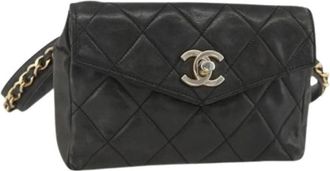 Chanel Pre-owned Belt Bags, female, Black, Size: ONE SIZE Pre-owned Vintage Waist Bag