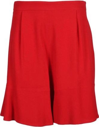 L'autre Chose Red Acetate/Viscose Bermuda Shorts