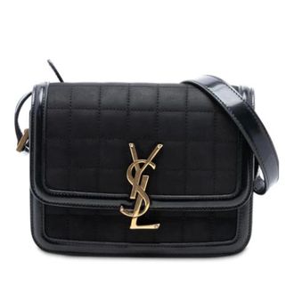 Saint Laurent Pre-owned Cross Body Bags, female, Black, Size: ONE SIZE Pre-owned Leather Shoulder Bag