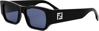 Fendi Fe 40144I - unisex - Zonnebrillen - Zwart - 54 MM - Accessoires