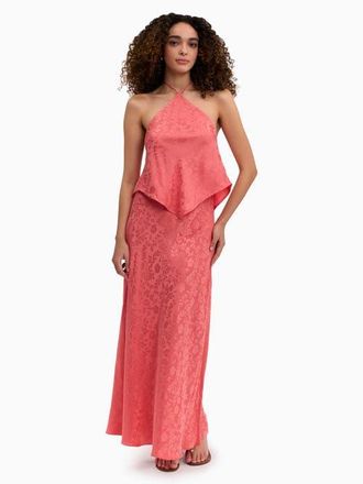 Rebecca Taylor Emery Jacquard Halter in Coral Blush at Nordstrom, Size X-Small