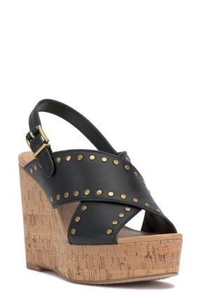 Vince Camuto Ellna Platform Wedge Sandal in Black at Nordstrom Rack, Size 5.5