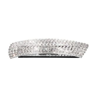 Netlighting Carla Designer Crystal Wall Light Polished Chrome 2x G9 in Grey