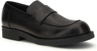 Maison Margiela Mens Black Calf Leather Bos Taurus Slip-On Loafers
