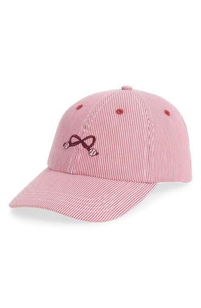 Frasier Sterling Baseball Bow Baseball Cap in Red at Nordstrom