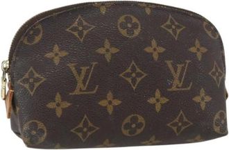 Louis Vuitton Pre-owned Clutches, female, Brown, Size: ONE SIZE Pre-owned Canvas Pouch