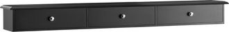 SoBuy Sobuy - Estante De Pared Perchero Armario Suspendido Estanter&iacute;a Para Trasteros Con 3 Cajones 93 X 15 X 10 Cm Negro Frg43-l-sch Es