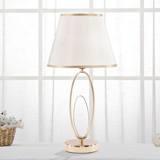 Dmora L&aacute;mpara De Mesa Kars, Requiere 1 Bombilla, Casquillo E27, Pantalla, Blanco Crema