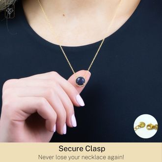 MAX + STONE 18k Gold Over Sterling Silver 3.2 Ct. 10x10mm Round Gemstone Necklace