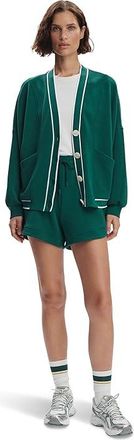 Varley Decker Court Cardigan Womens Sweatshirt Forest : LG, Elastane/Polyester/Viscose
