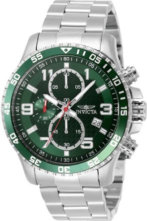 Invicta Specialty 69818 Herenhorloge - Quartz Uurwerk - Staal met Groene Wijzerplaat - 48 mm
