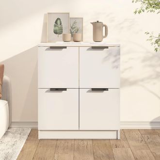 vidaXL Aparador De Madera Contrachapada Blanco 60x30x70 Cm Vidaxl