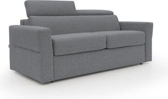 Divani.Store Divani.store - Avalon Sof&aacute; Cama Con Colch&oacute;n De 18 Cm De Altura En Tejido Impermeable 220 Cm (160x197 Cm) Gris